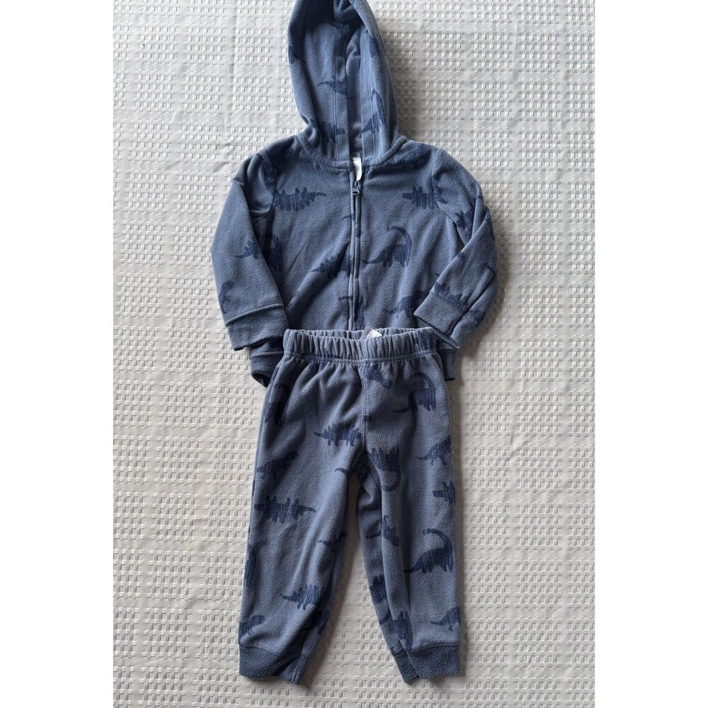 Child of Mine by Carters 18 month baby boy Blue Dinosaur 2 piece outfit